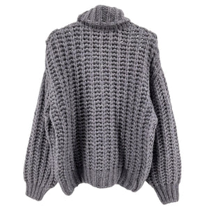Anine Bing Chunky Ash Violet Iris Sweater Size S
