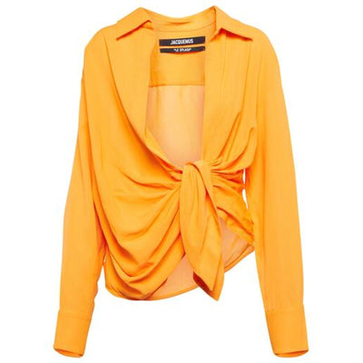 Jacquemus Knotted Orange Bahia Shirt Size 36 EU / 8 US