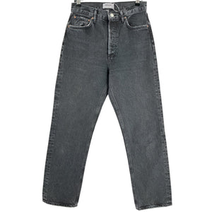 Agolde Classic Black 90s Pinch Waist Denim Jeans Size 27