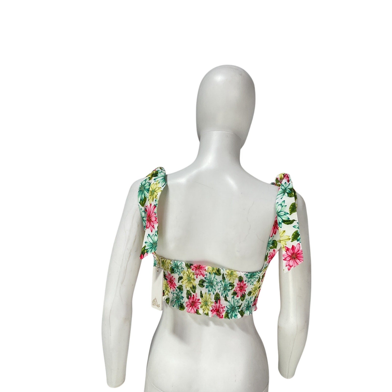 Agua Bendita x Revolve 'Rhea' Pink Polyester Top Size S - NWT