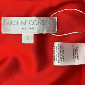 Caroline Constas Sleek Red Aesha Shirt Dress Size S