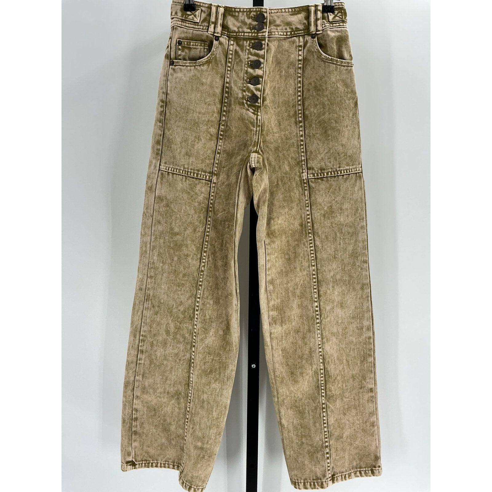 Ulla Johnson 'Billie' Green Cotton Pant Size 0