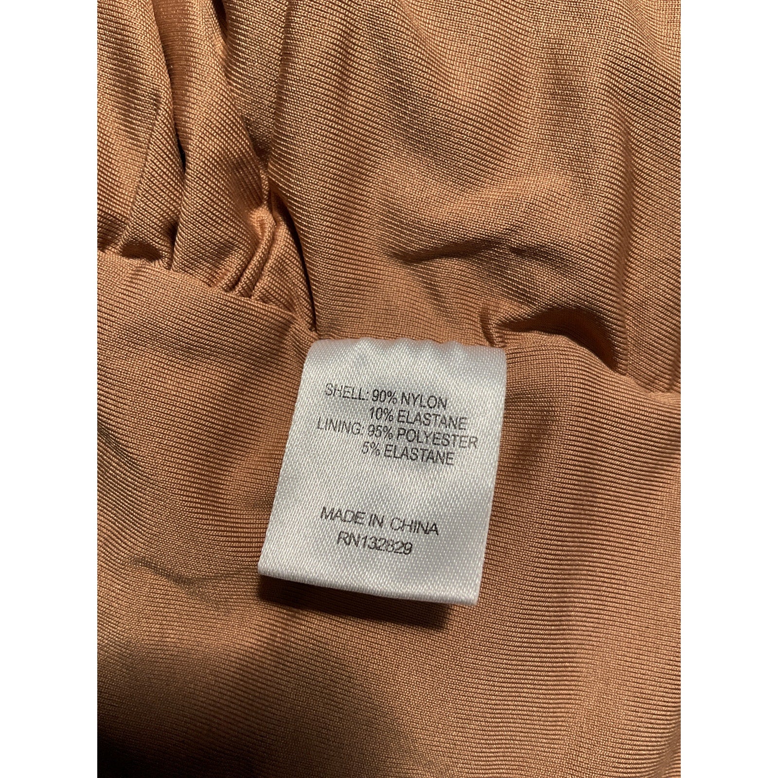 Majorelle 'Charlize' Brown Nylon Halter Top Size XS