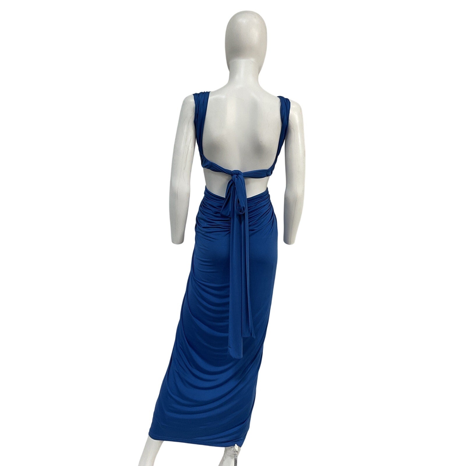 Michael Costello x Revolve 'Sapphire' Blue Polyester Gown Size XS
