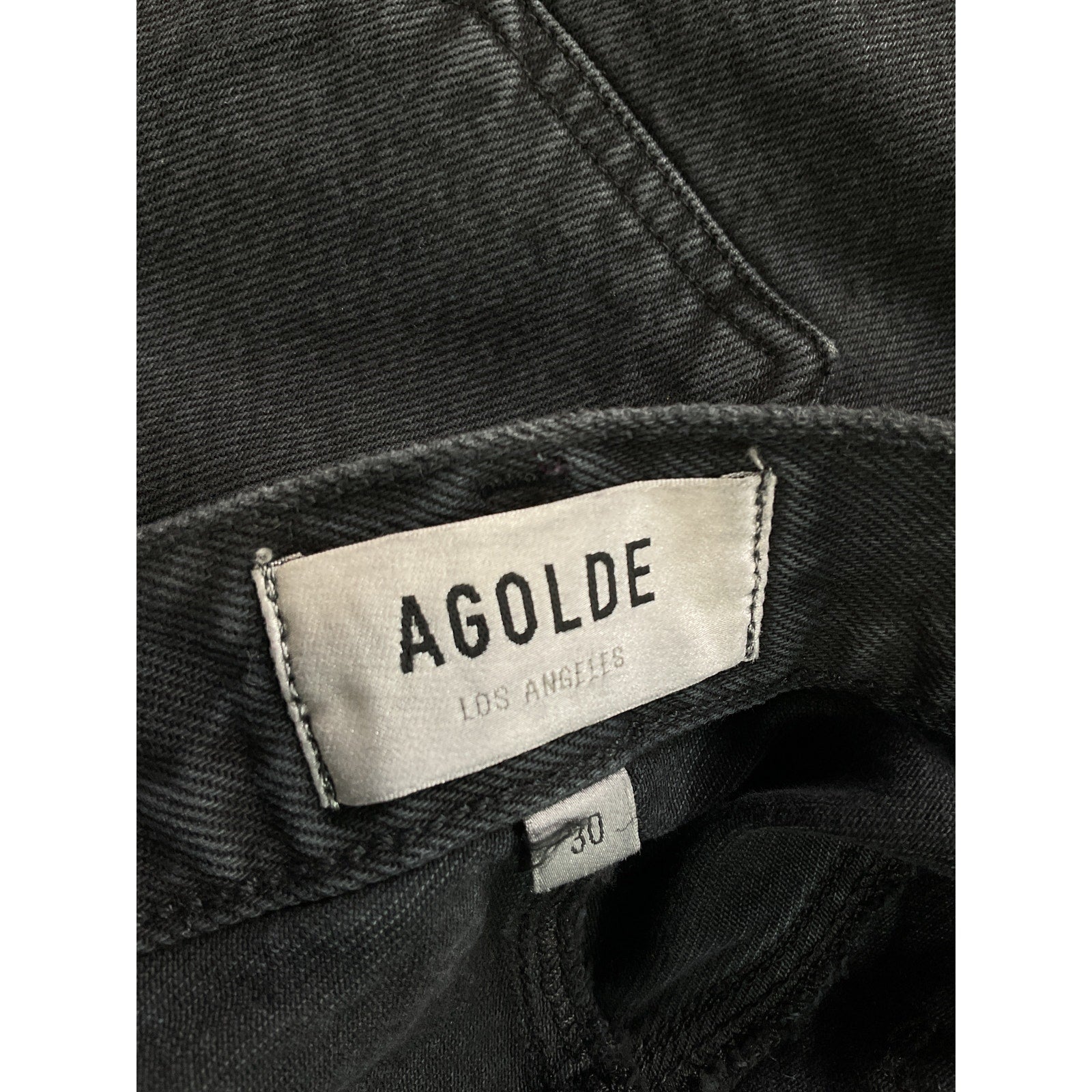 Agolde 'Liv' Black Denim Jean Mini Skirt Size 31