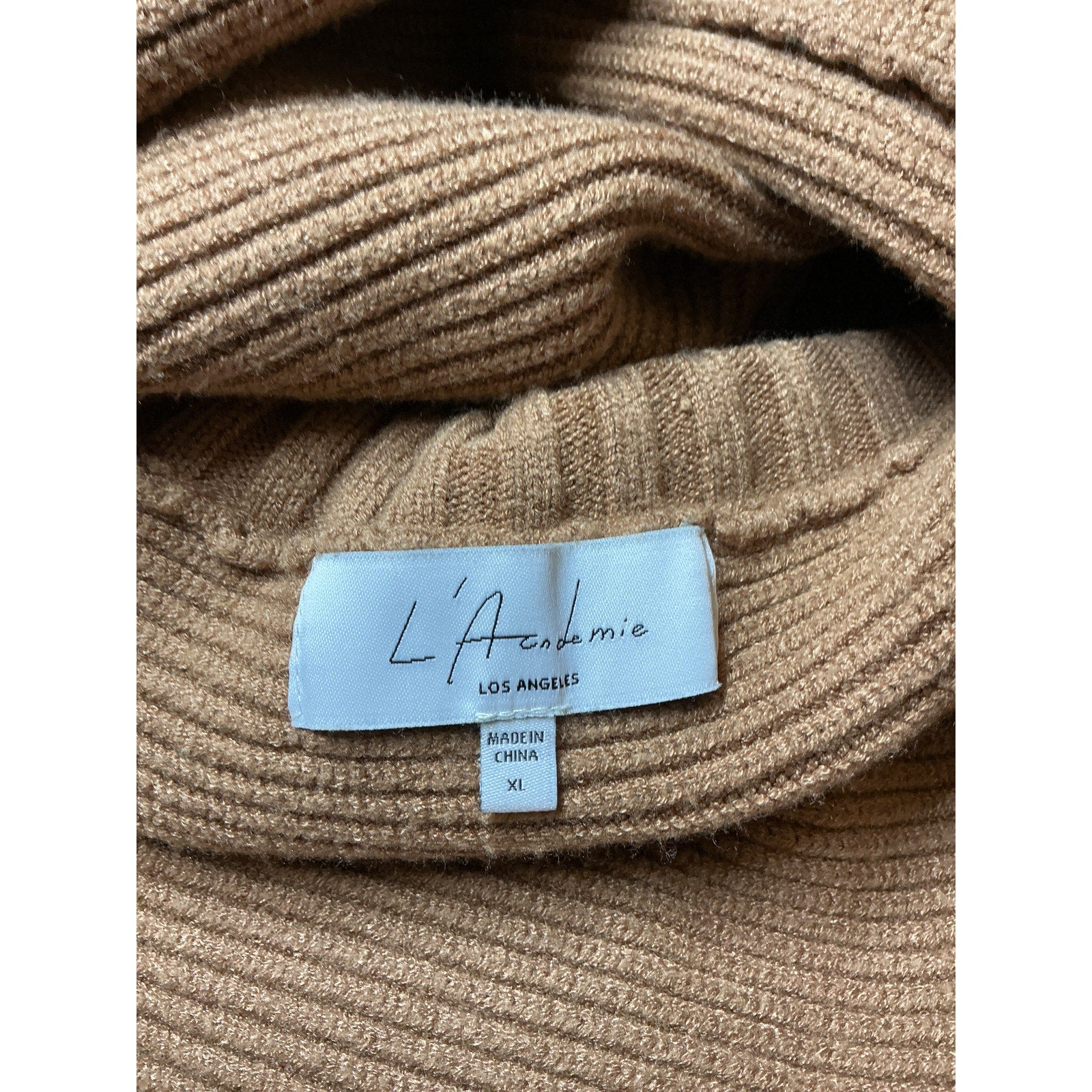 L'Academie 'Maven' Brown Viscose Crop Blouse Size XL
