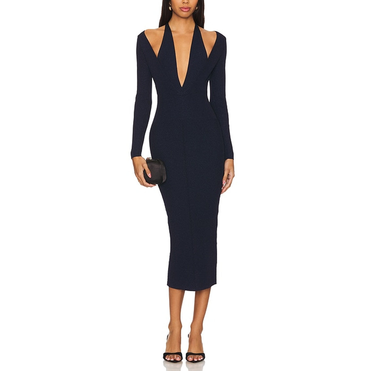 Retrofête Metallic Navy Odelia Dress Size XS