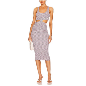 Simkhai Cutout Purple Colleen Dress Size S