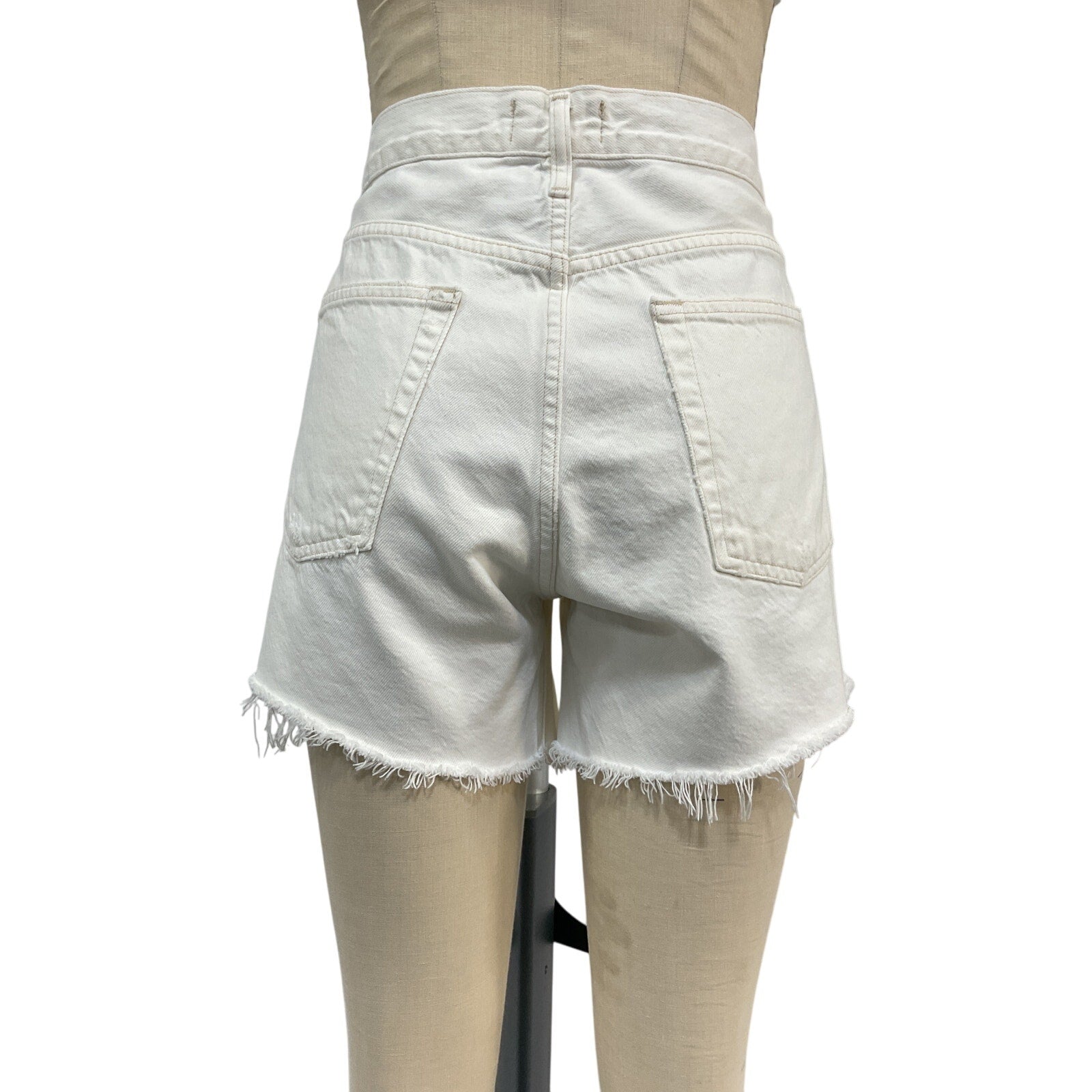 Agolde 'Parker' White Cotton Long Short Size 31