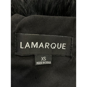 Lamarque Feathered Black Zaina Crop Top Size XS