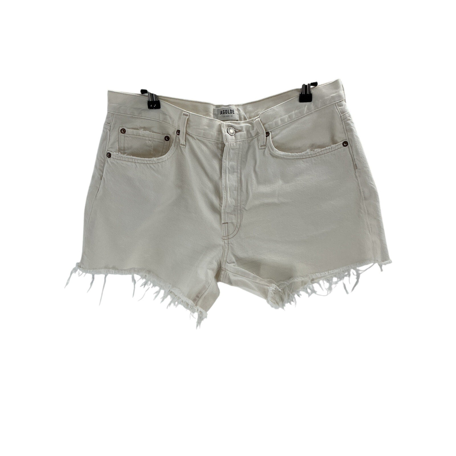 Agolde Parker Cream Cotton Long Short Size 31