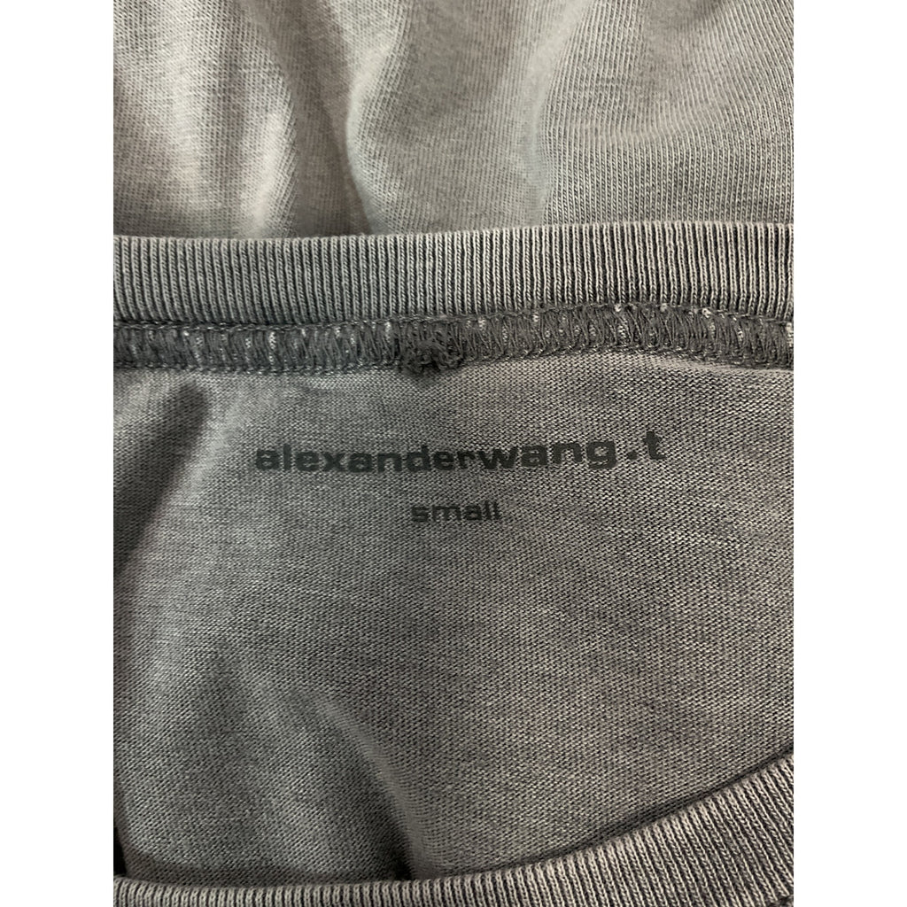 Alexander Wang 'Essential' Grey Shrunk Tee Size S