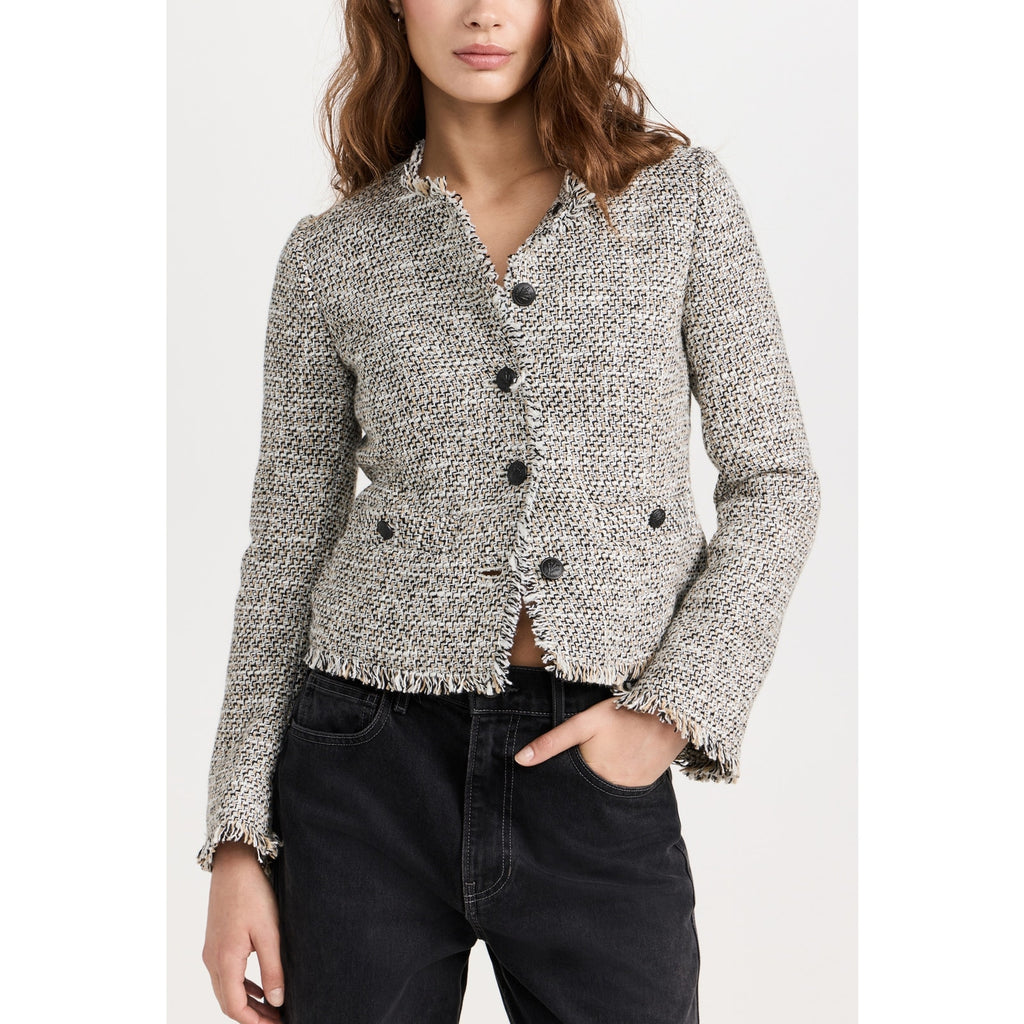 Rag & Bone 'Carmen' Tan Polyester Tweed Jacket Size 00