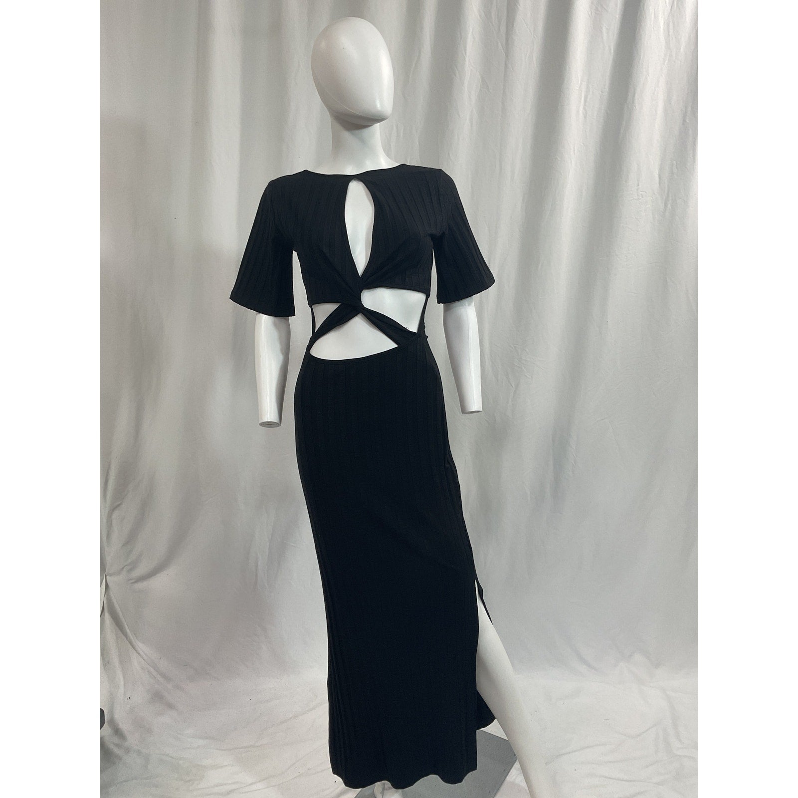 Simkhai 'Philippa' Black Twist Back Dress Size S