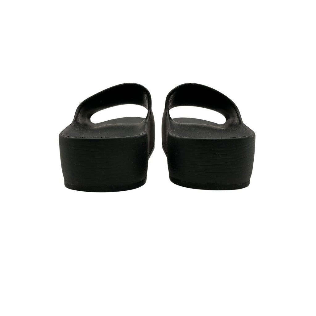 Balenciaga 'Mono' Black Rubber Slides Size 8