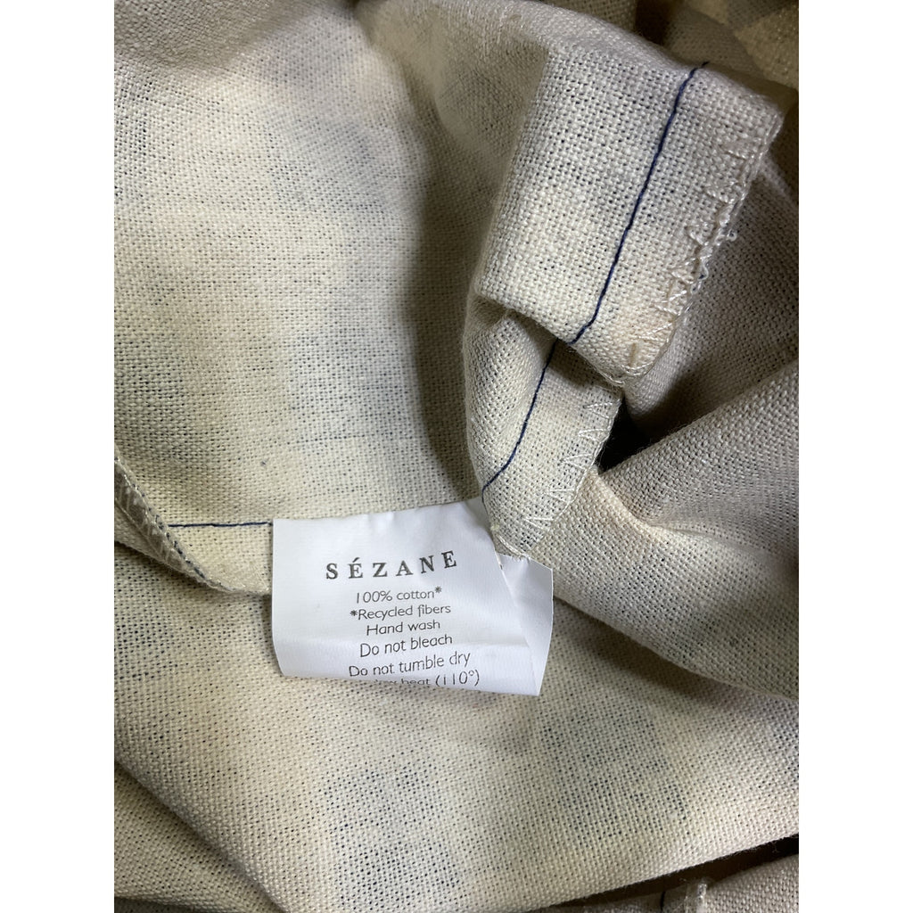 Sézane 'Vichy' Blue Canvas Tote Bag