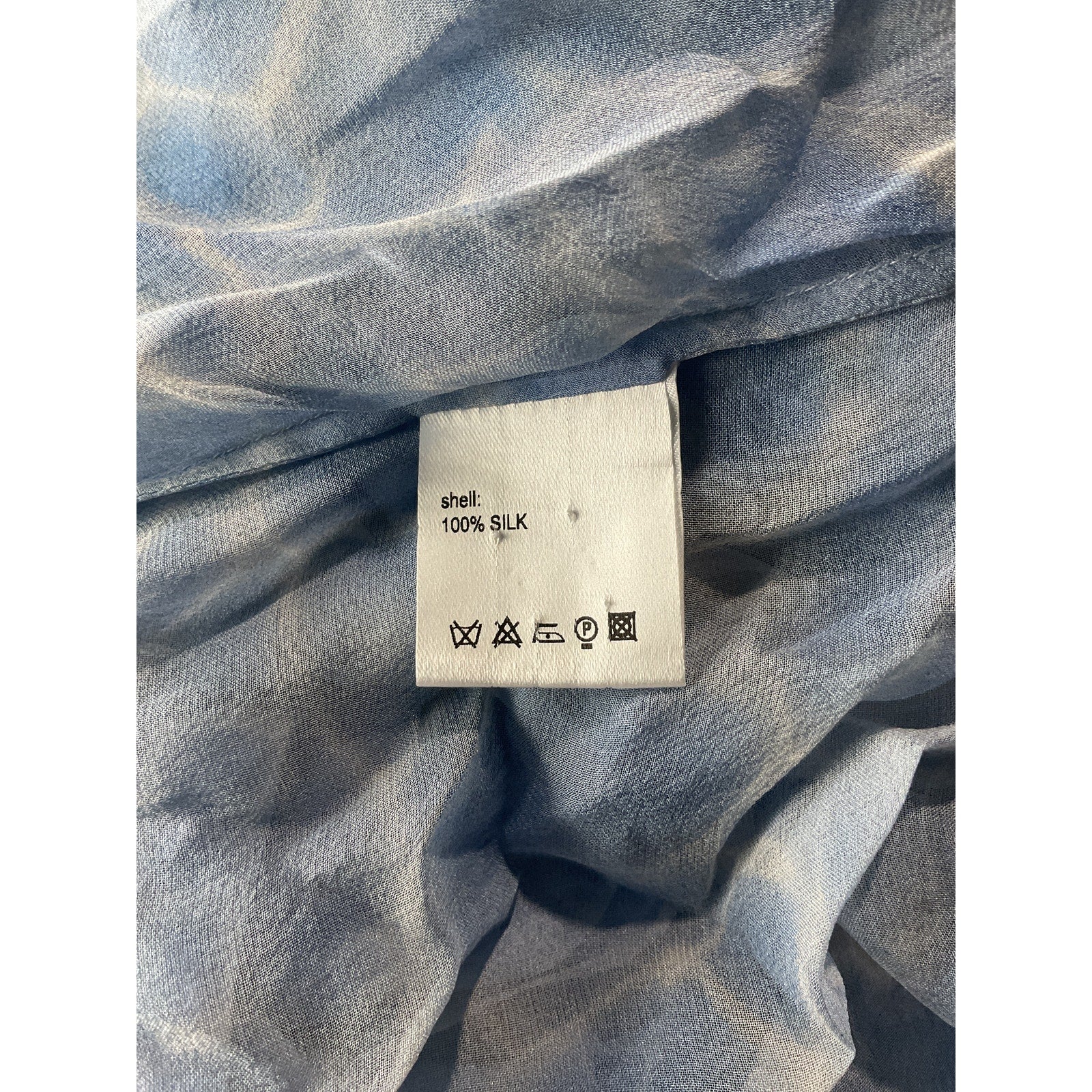 Petar Petrov 'Aleia' Blue Silk Frilled-Sleeve Printed Silk-Chiffon Dress Size 40
