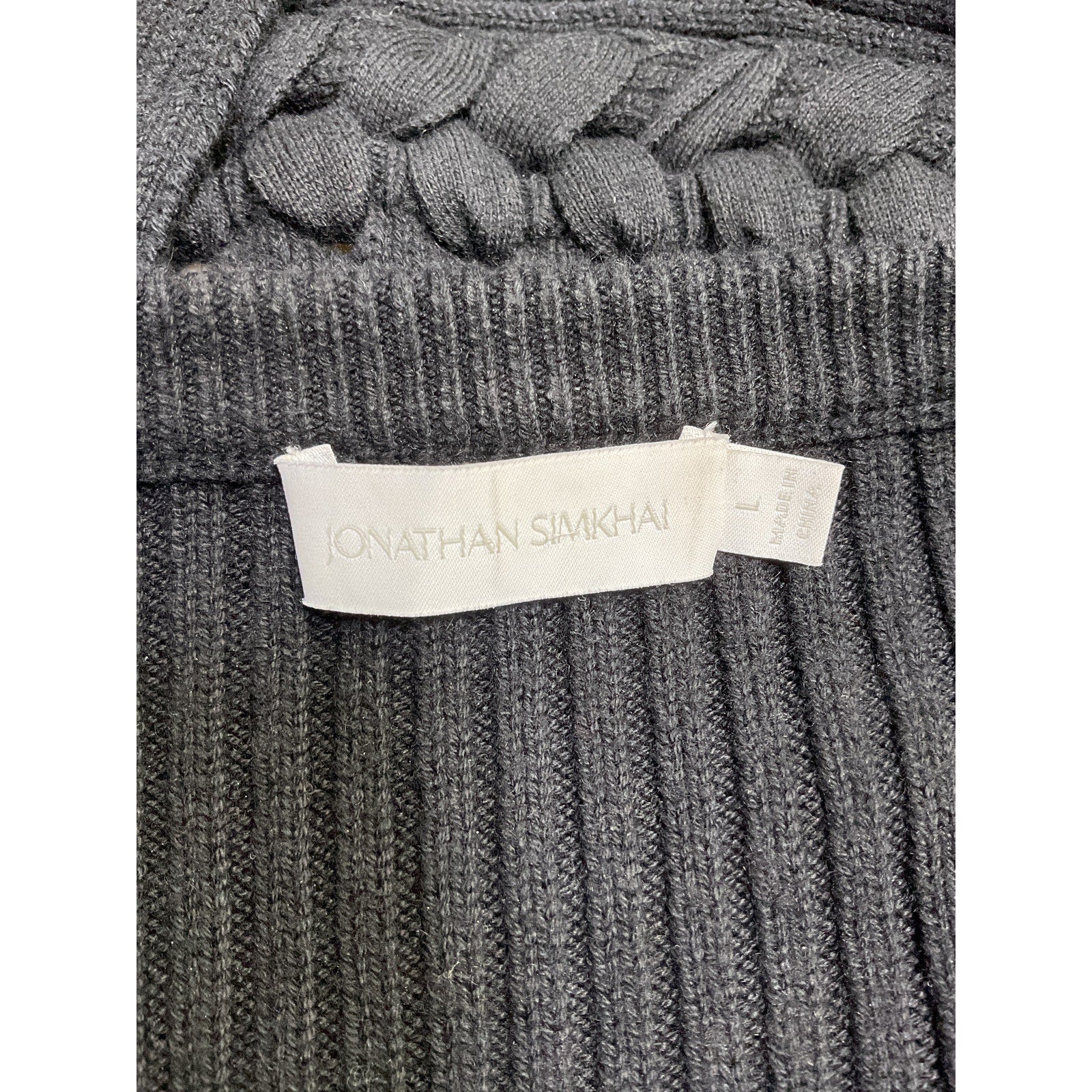 Simkhai Jonathan Black Cotton Andi Cardigan Size L