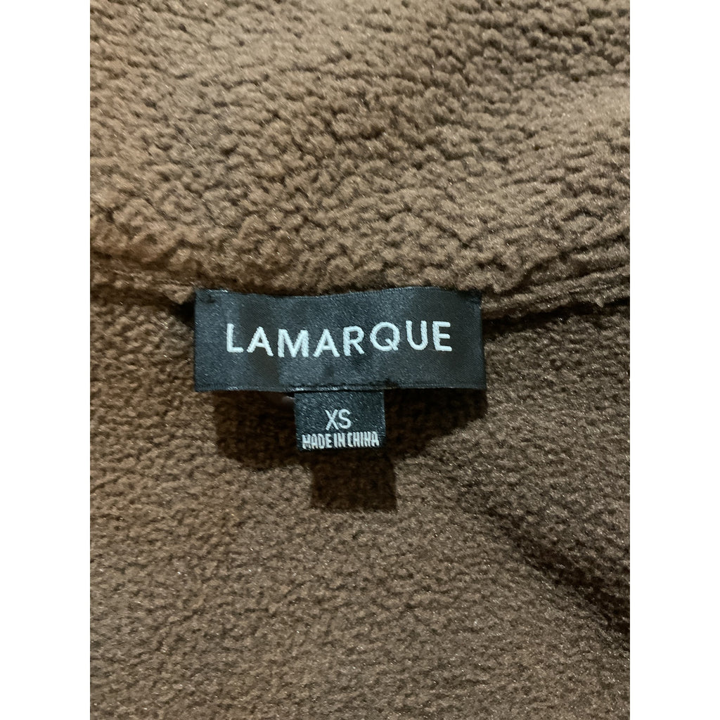 Lamarque 'Eudora' Brown Fleece Vest Size XS