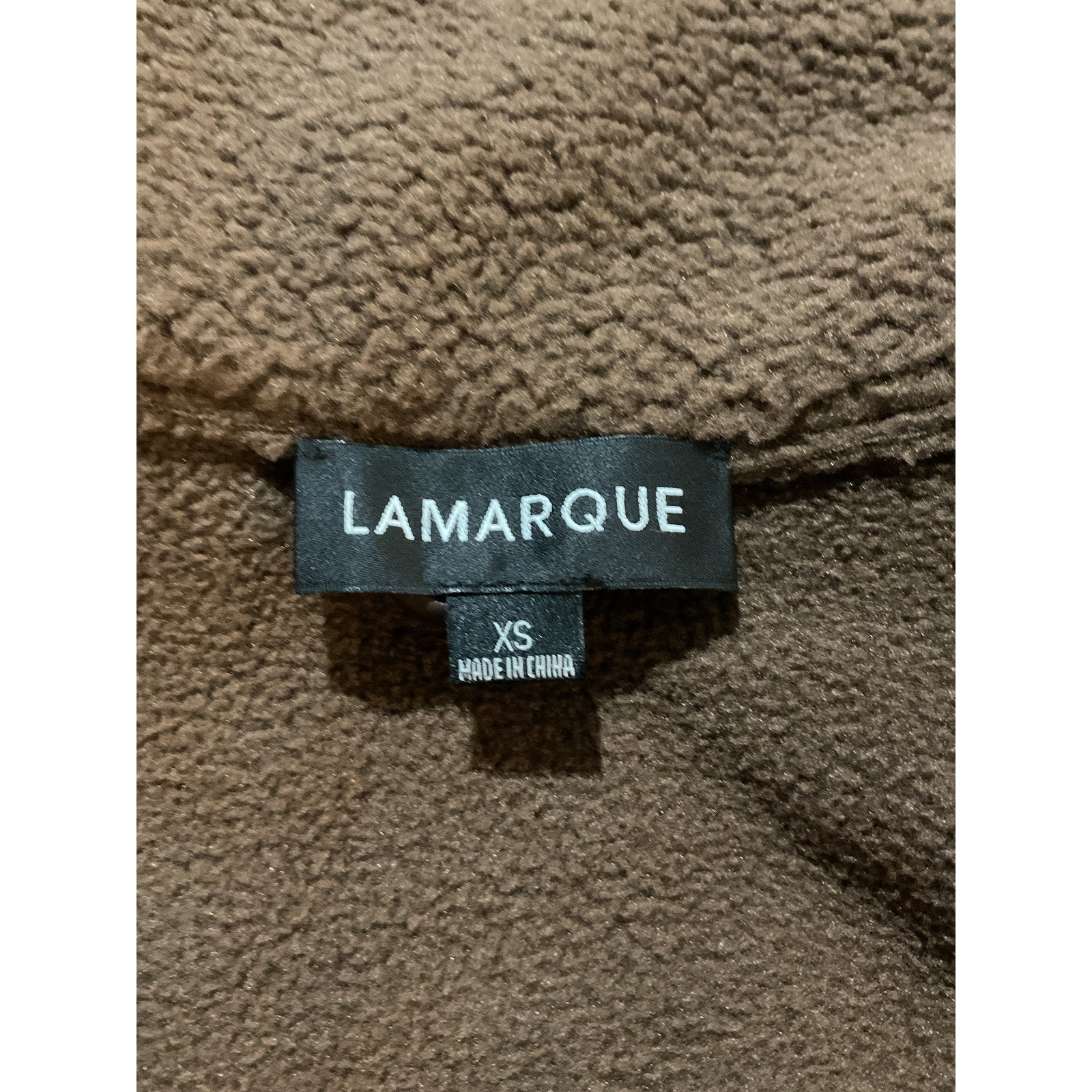 Lamarque 'Eudora' Brown Fleece Vest Size XS