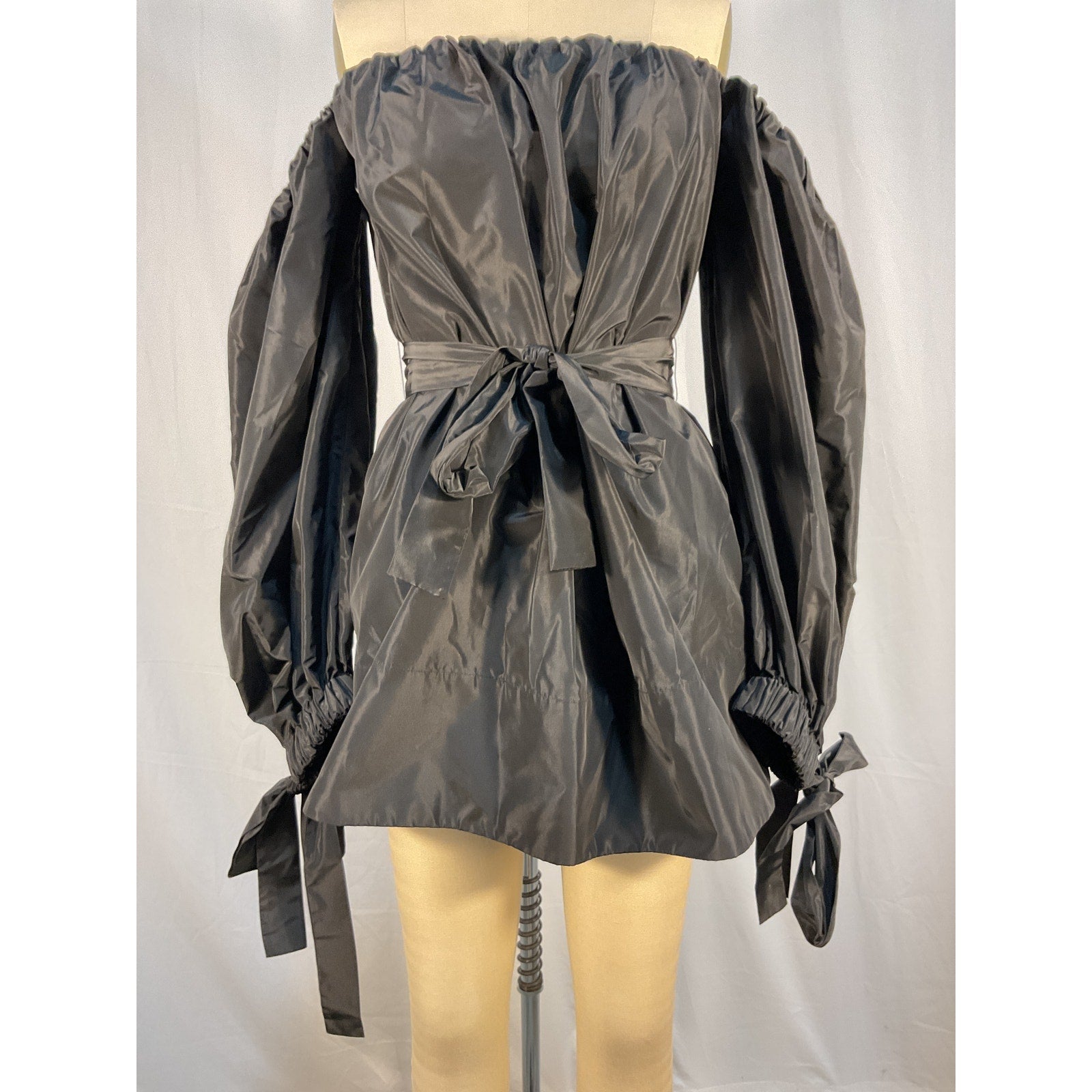 Staud Mini 'Colby' Black Polyester Dress Size S