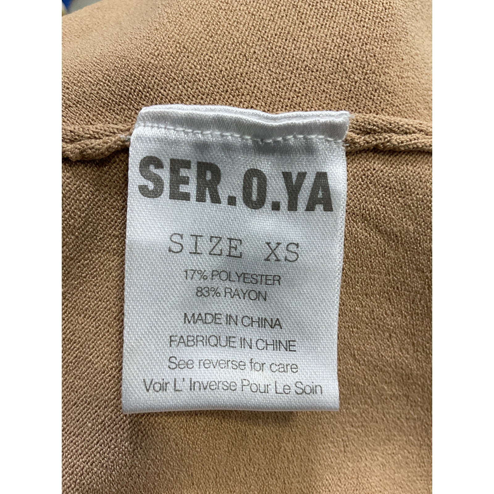 Ser.O.Ya 'Nori' Brown Ponte Top Size XS