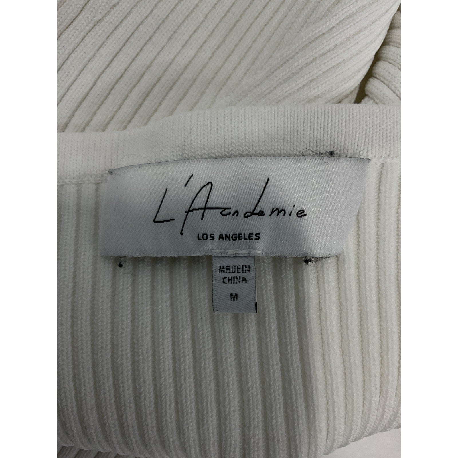 L'Academie 'Odin' White Rib Tube Top Size M