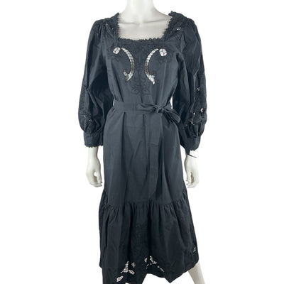 Cleobella Embroidered Black Harlow Dress Size M