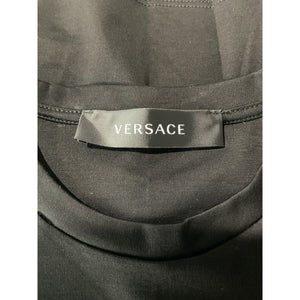 Versace Graphic Black Goddess Logo Tee Size 38 IT