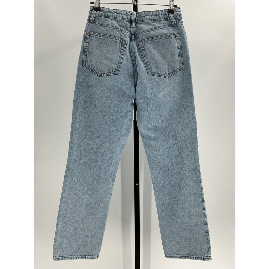 Reformation 'Cynthia' Blue Cotton High Rise Straight Jeans Size 27