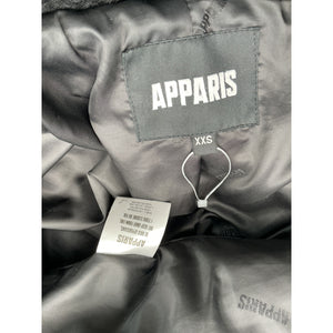 Apparis Plush Black Anouck Coat Size XXS