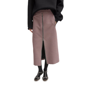 Tibi Checked Pink Multi Leon Midi Skirt Size 4