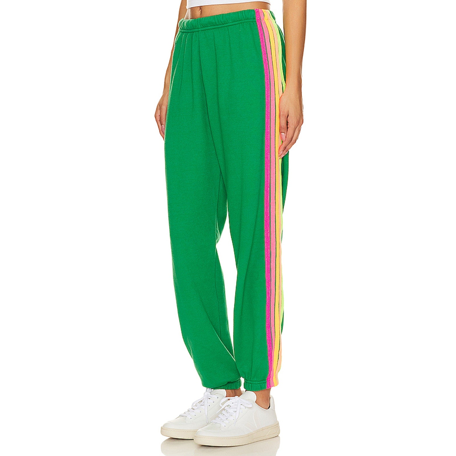 Aviator Nation x Revolve Green Polyester 5 Stripe Sweatpant Size XS