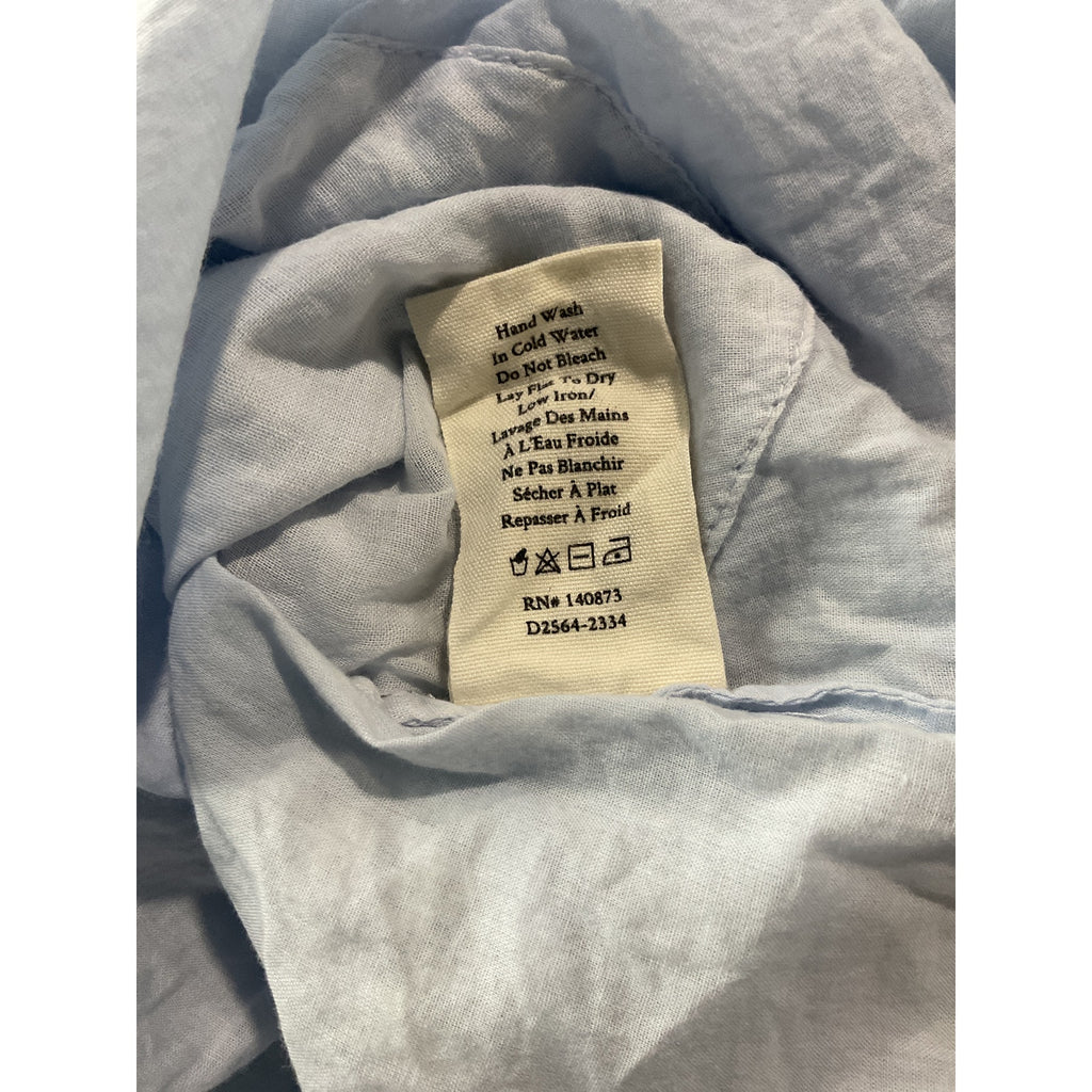 Loveshackfancy 'Alonna' Blue Cotton Lace-Trimmed Mini Dress Size M