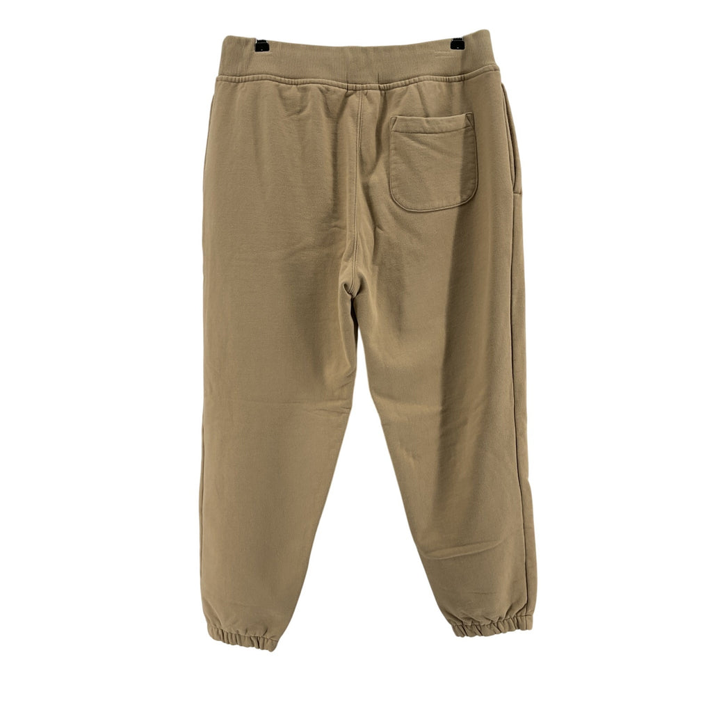 Ralph Lauren Relaxed Beige Cotton Fit Logo Fleece Sweatpant Size M