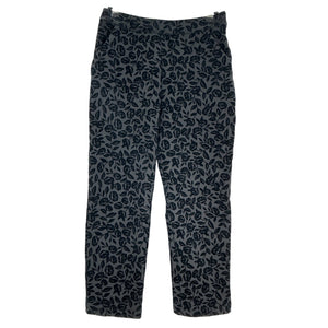 For Love & Lemons Flocked Black Midnight Velvet Capri Pants Size M
