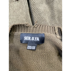 Ser.O.Ya 'Ari' Green Cotton Cardigan Size XXS