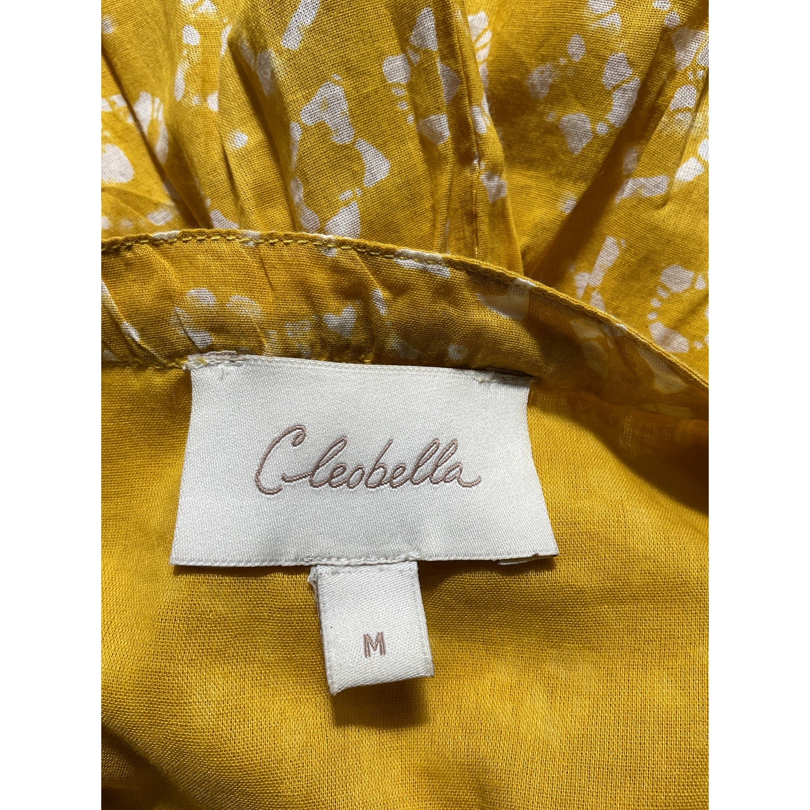 Cleobella 'Zia' Yellow Linen Mini Dress Size M