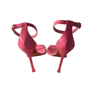 Amina Muaddi Patent Pink Kim Sandal Size 39.5/ US 9.5