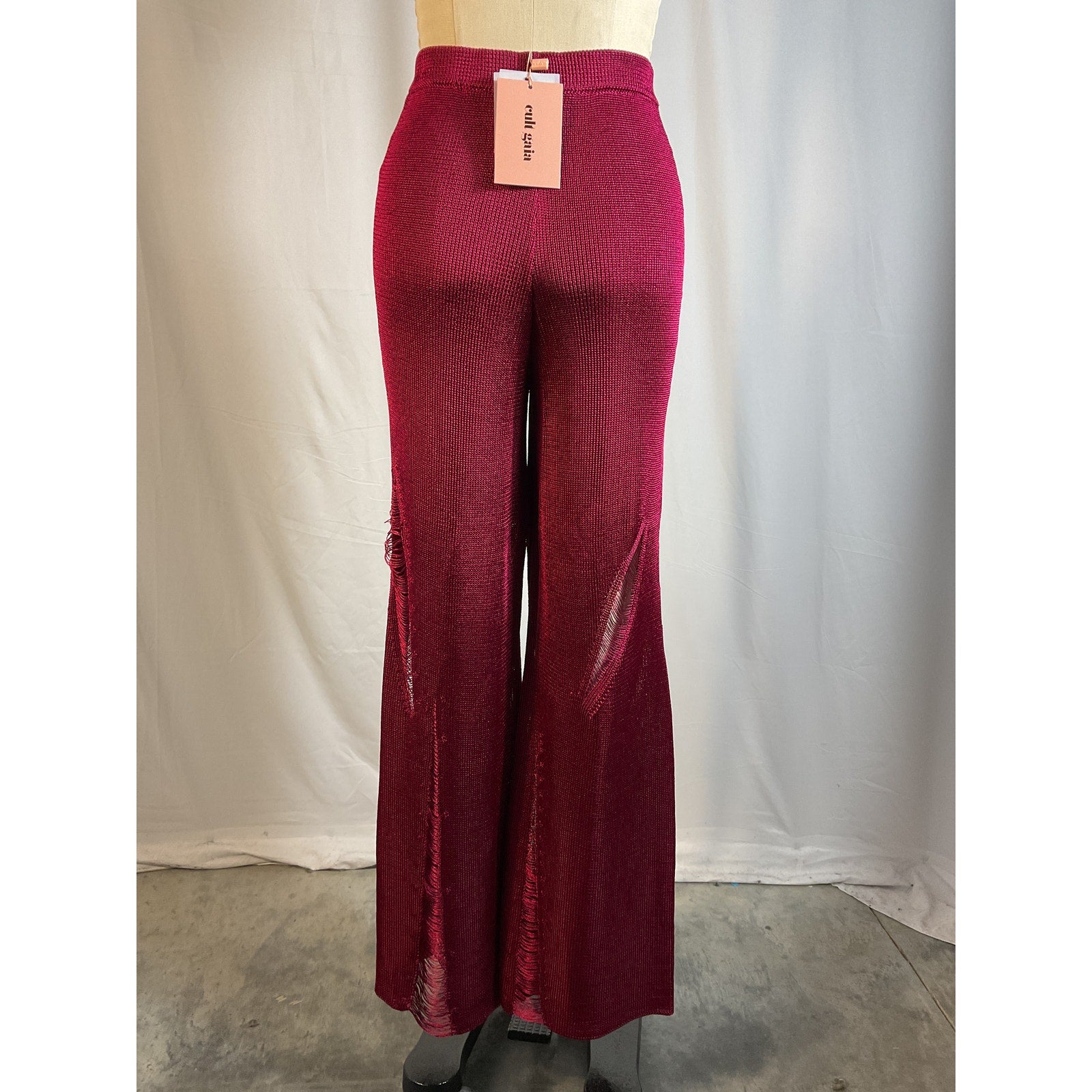 Cult Gaia 'Katana' Pink Knit Pant Size S