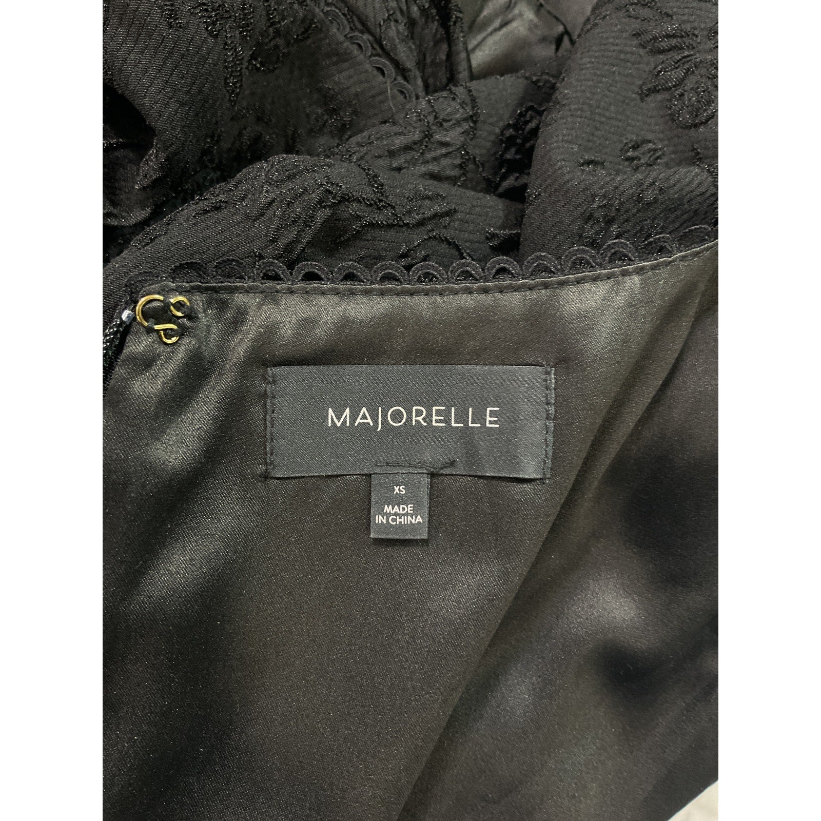 Majorelle 'Tillie' Black Mini Jacquard Dress Size XS