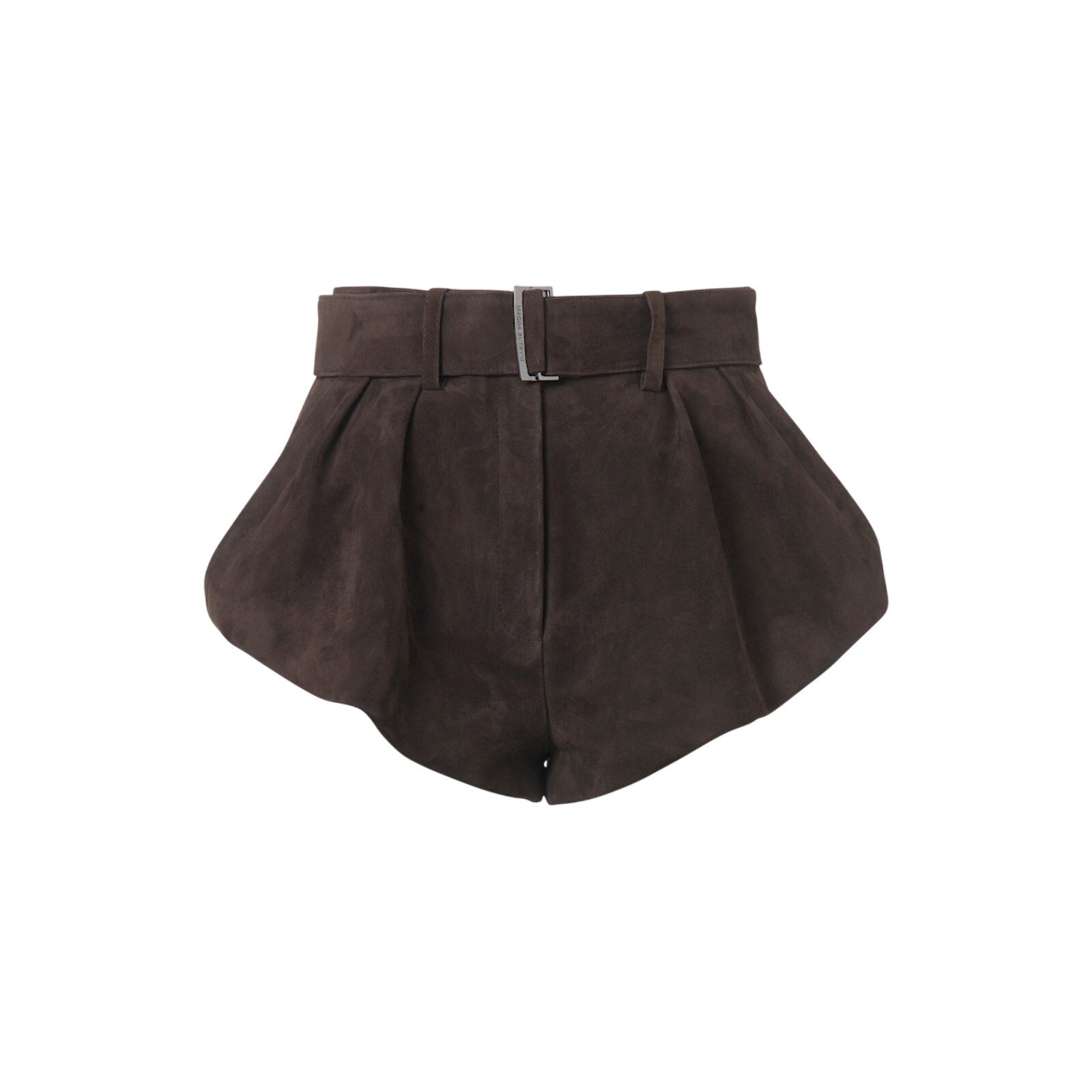 Magda Butrym 'Suede' Brown Shorts Size FR 34 / US 2
