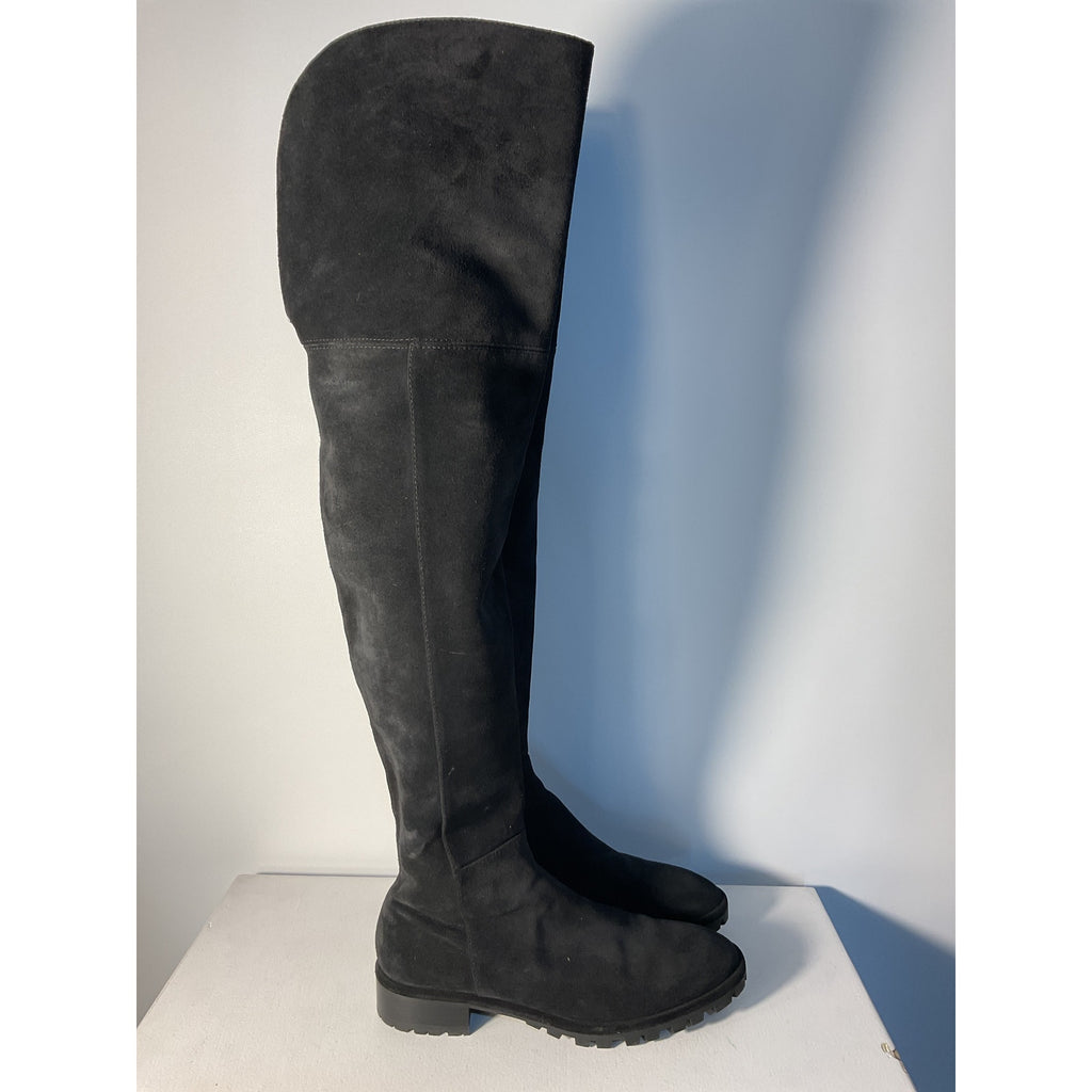 Stuart Weitzman 'Amber' Black Suede Over-The-Knee Boots Size 6