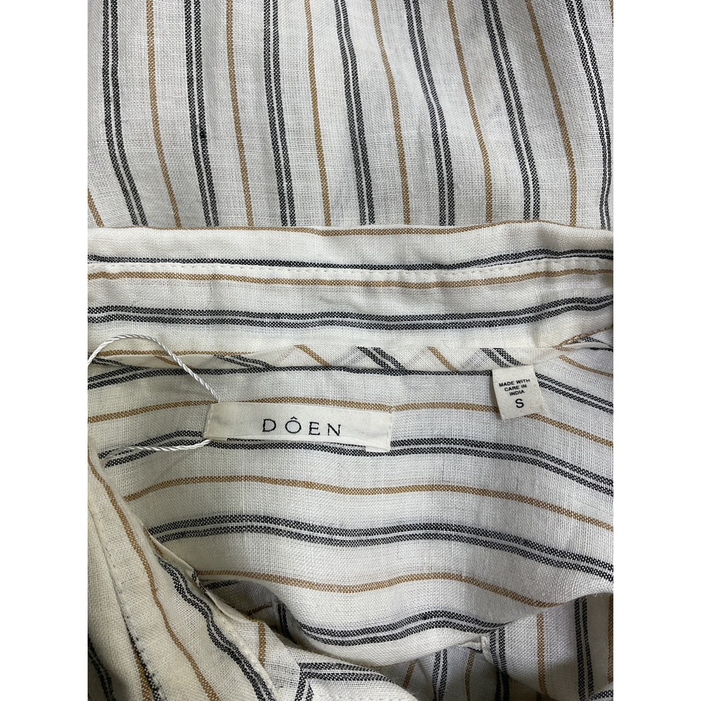 D�en 'Hava' White Ramie Top Size S