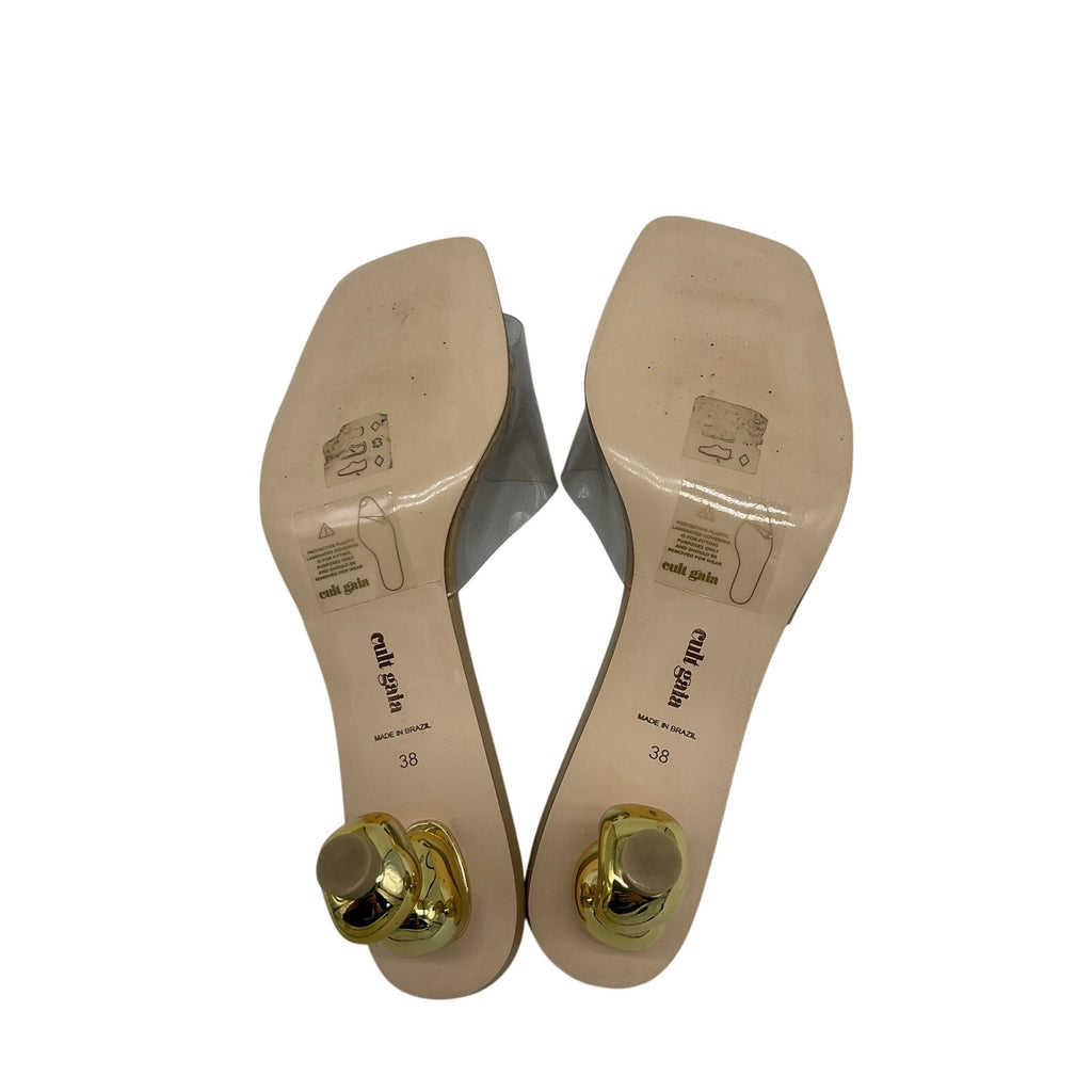 Cult Gaia 'Gigi' Beige Leather Sandals Size 8