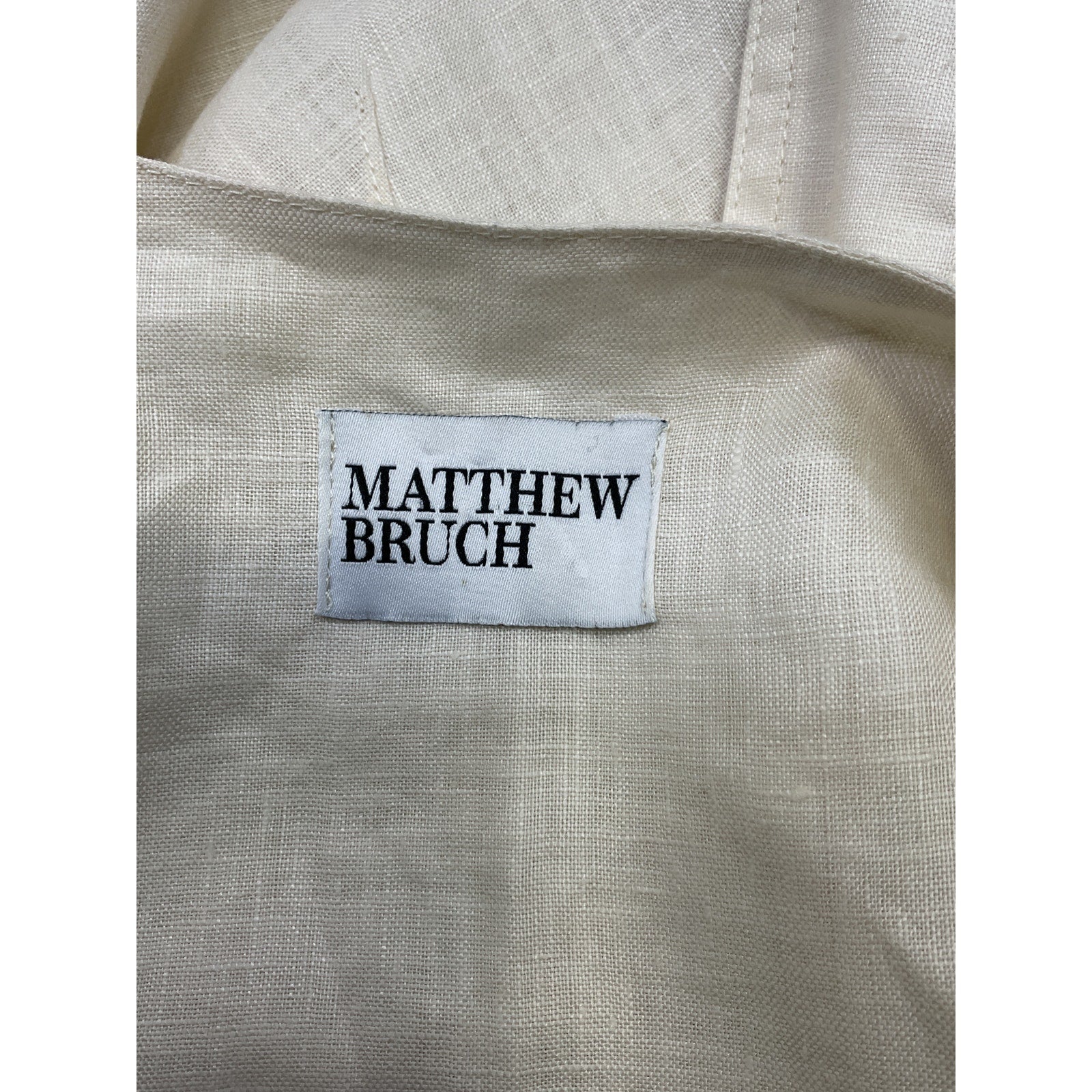 Matthew Bruch 'Apron' Cream Cargo Mini Dress Size XS