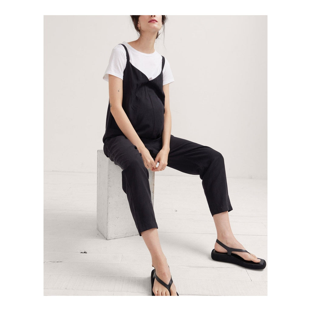 Hatch 'The Georgie' Black Sateen Jumpsuit Size 3 - NWT
