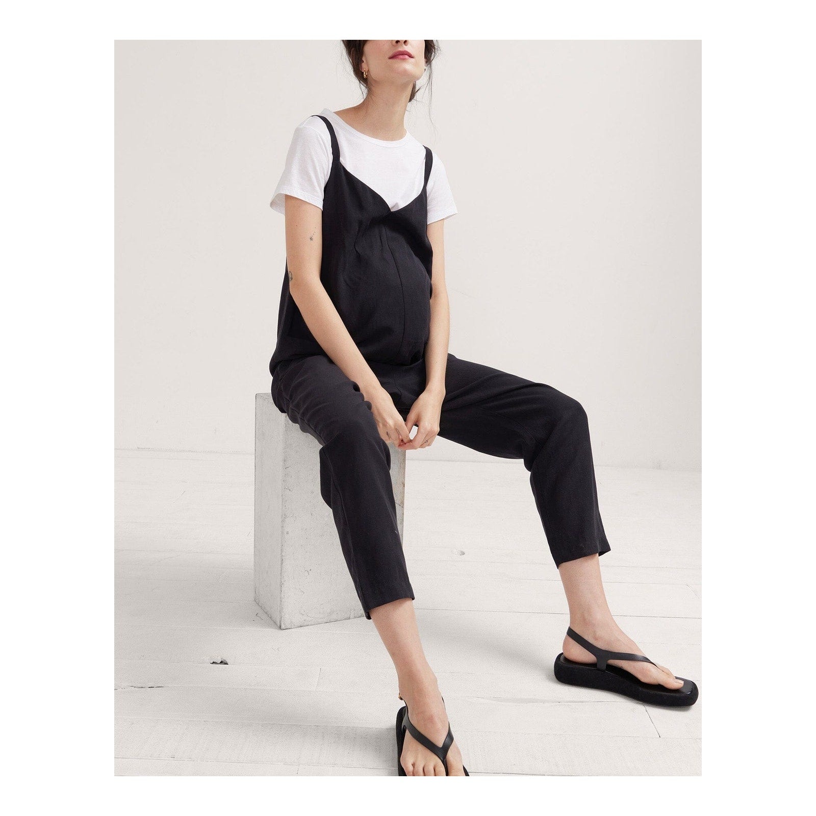 Hatch 'The Georgie' Black Sateen Jumpsuit Size 3 - NWT