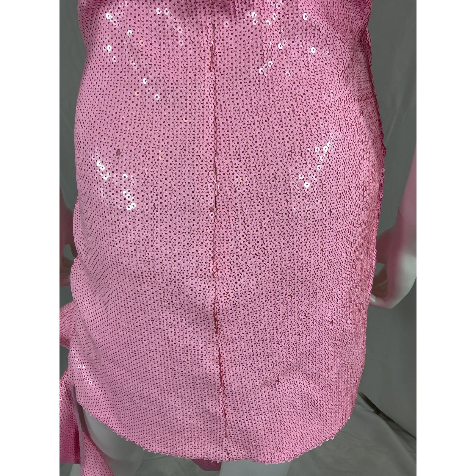 David Koma 'Ruffle' Pink Arch Leg Cut Out Cami Mini Dress Size 6
