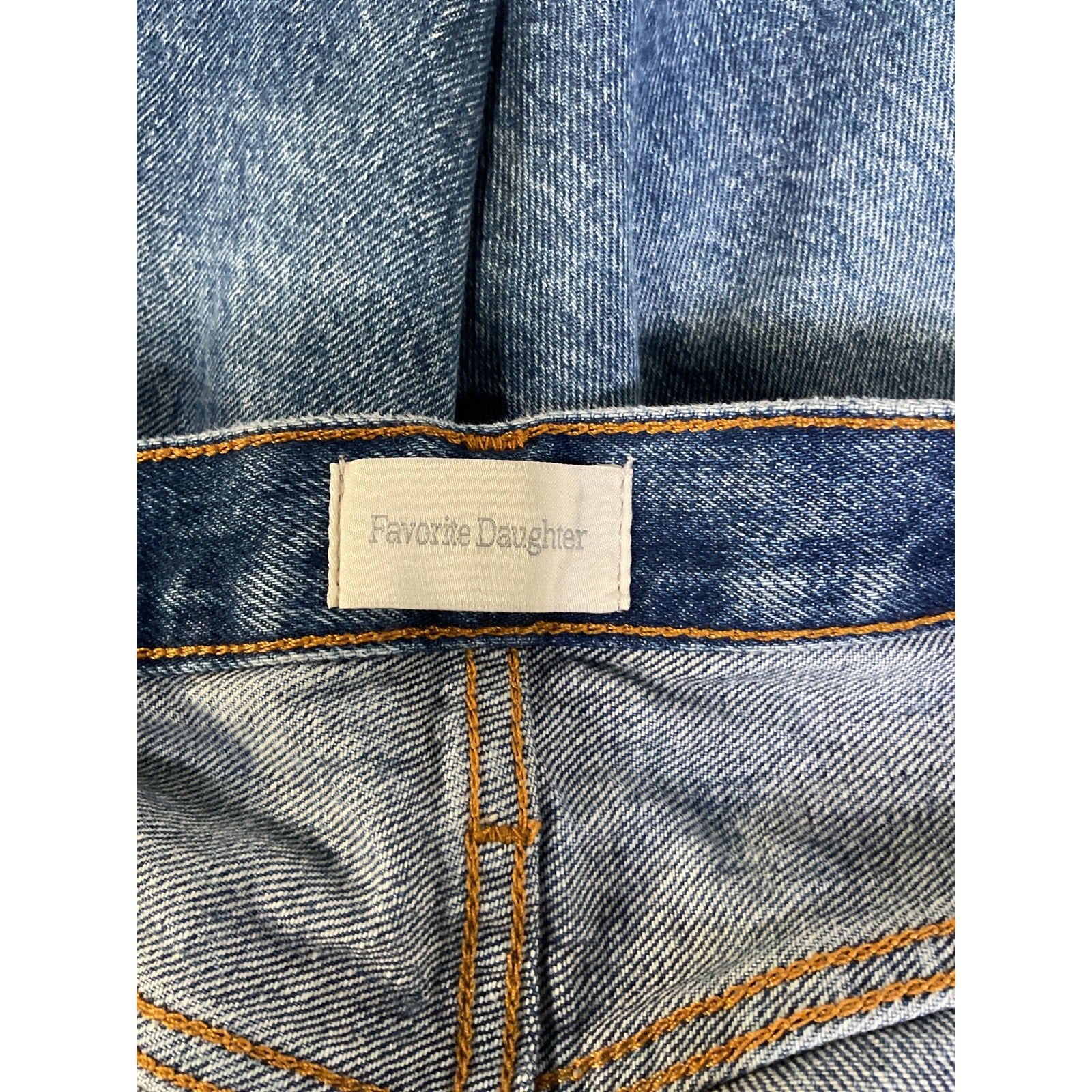 Favorite Daughter 'The Sadie' Blue Raw Hem High Waist A-Line Denim Mini Skirt Size 27